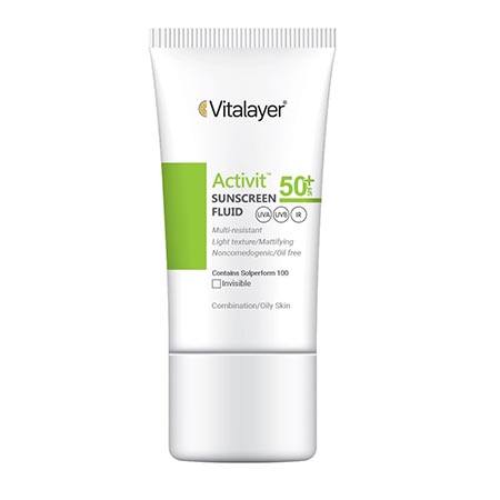 فلوئید-ضد-آفتاب-اکتی-ویت-Activit-بدون-رنگ-ویتالیر-Vitalayer-