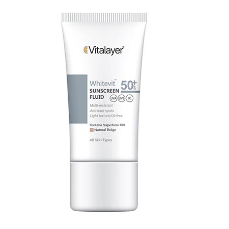 فلوئید-ضد-آفتاب-وایت-ویت-Whitevit-رنگی-نچرال-ویتالیر-Vitalayer-